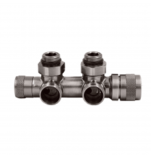 Узел нижнего подключения терм. Primoclima ArmatureLunarугловой левый 1/2 х3/4 Е, цвет никель мат PCART888AN