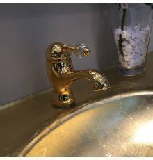 Nicolazzi Cristallo Смеситель для биде, на 1 отв., с донным клапаном, цвет: Gold Brass. 3403GB33