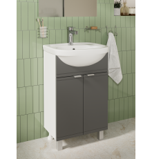 Тумба с раковиной DIWO Дмитров 60 напольная, графит