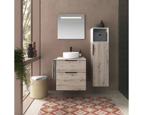 Burgbad Eqio Комплект мебели 60х55х60см., с раковиной, без отв., ручки хром, цвет: F6015. SIIX060,  SGUM060F6015G0251C0001*0