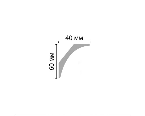 Плинтус потолочный гладкий DECOMASTER D212 ДМ (60*40*2000мм) Плинтус потолочный гладкий DECOMASTER D212 ДМ (60*40*2000мм)