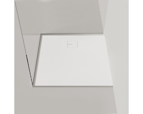 Salini Oasi Душевой поддон 100х100см, с сифоном, S-Stone, цвет: белый матовый. 120324M