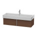 Duravit VA Тумба подвесная, 118.4x43.1х29.8см., с раковиной и 1 выдв. ящиком, цвет: американский орех. VA612901313,  2350120000