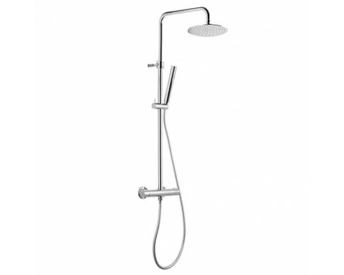Kerama Marazzi Ole Душевая стойка, с верхним душем 25см., термостатическим смесителем, ручным душем и держателем, цвет: хром. 61157KM.21.018 Kerama Marazzi Ole Душевая стойка, с верхним душем 25см., термостатическим смесителем, ручным душем и держателем, цвет: хром. 61157KM.21.018