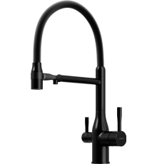 Смеситель для кухни Sancos Garda SC4009MB с гибким изливом, матовый черный