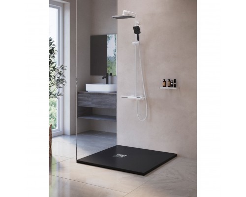 Душевой поддон квадратный RGW ST-G Графит  800x800