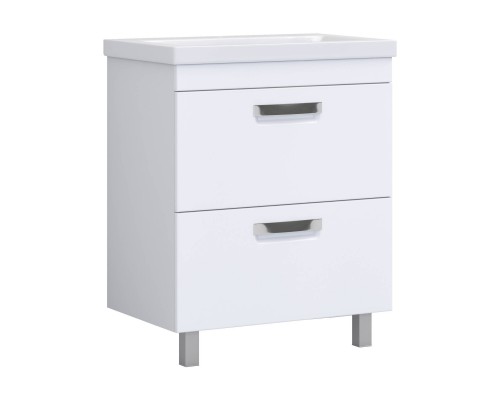 Тумба под раковину Vigo Plaza 70 2 ящика, белая, для раковины Cersanit Como 70