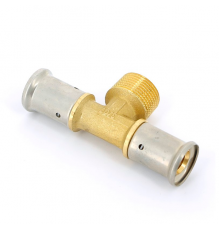 Тройник НР, латунь пресс, 20x3/4 x20, HENCO 14P-200520