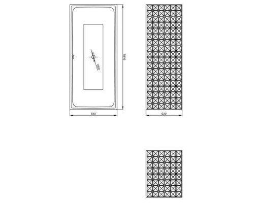 Bette Loft Ornament Ванна отдельностоящая 181х81х42см, цвет: черный. B601-901,  3172-056 CFXX6A