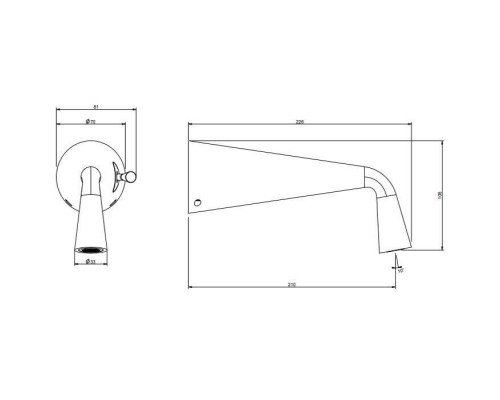 Gessi Cono Смеситель для раковины, встраиваемый, цвет: Black Metal Brushed PVD. 45088#707