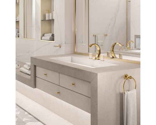 THG Nihal Porcelaine Ivoire Смеситель для раковины на 3 отверстия, с донным клапаном, цвет: Soft gold. U2N-F30-151 THG Nihal Porcelaine Ivoire Смеситель для раковины на 3 отверстия, с донным клапаном, цвет: Soft gold. U2N-F30-151