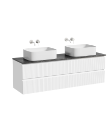Тумба с раковиной Sancos Snob T 160, bianco, столешница черный мрамор TT160A1, раковина CN6052