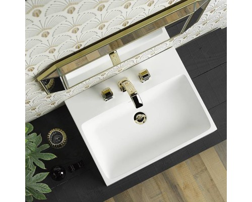THG Metropolis Cristal Noir Смеситель для раковины на 3 отверстия, с донным клапаном, цвет: Soft Gold. A2L-F30-151 THG Metropolis Cristal Noir Смеситель для раковины на 3 отверстия, с донным клапаном, цвет: Soft Gold. A2L-F30-151