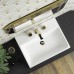 THG Metropolis Cristal Noir Смеситель для раковины на 3 отверстия, с донным клапаном, цвет: Soft Gold. A2L-F30-151