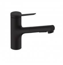 Hansgrohe Zesis M33 Кухонный смеситель однорычажный, 150 с вытяжным душем 2jet, sBox lite, цвет: матовый черный. 74803670
