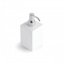 Bertocci Le Ceramiche Дозатор для жидкого мыла, настольный 7,5хh18х7,5см., цвет: белая керамика/хром. 123 4607 0000