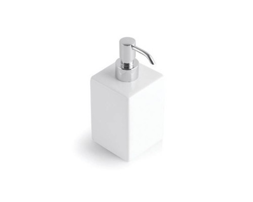 Bertocci Le Ceramiche Дозатор для жидкого мыла, настольный 7,5хh18х7,5см., цвет: белая керамика/хром. 123 4607 0000 Bertocci Le Ceramiche Дозатор для жидкого мыла, настольный 7,5хh18х7,5см., цвет: белая керамика/хром. 123 4607 0000