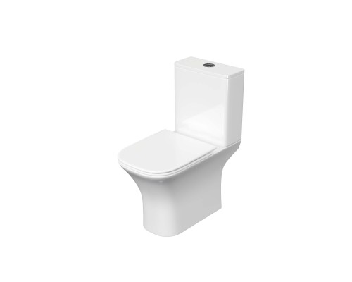 Унитаз-компакт напольный AQUATEK Optima Square AQ4411-00 безободковый, с микролифтом