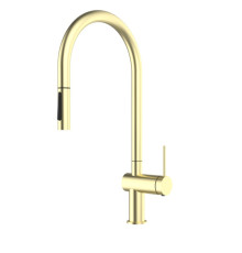 AQM9901BG Cucina Смеситель для кухни с выдвижным U-образным изливом, золото шлифованное AQM9901BG