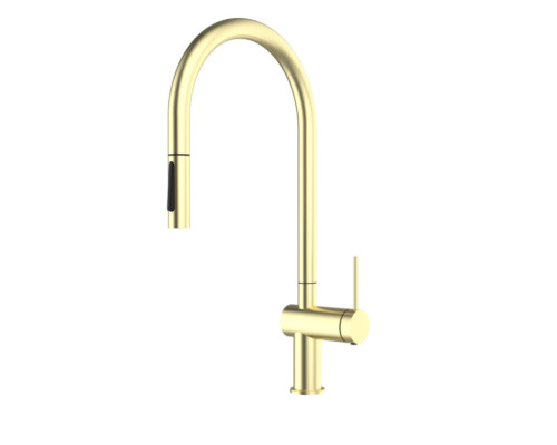 AQM9901BG Cucina Смеситель для кухни с выдвижным U-образным изливом, золото шлифованное AQM9901BG