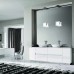 VITAGE milldue edition FOUR SEASONS Комплект мебели с тумбой под раковину, раковиной LIONE, зеркалом QUEBEC, 216 см, подвесной, цвет: глянцевый белый / Calacatta vagli. 3511.141, 3517.141.SX, 3517.141.DX, 3496.141.SX, 3496.141.DX, 4354.216.C22.2, 30