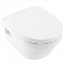 VilleroyBoch Architectura Унитаз 37х53х33см., подвесной, безободковый, в комплекте сиденье c микролифтом, цвет: альпийский белый. 5684HR01