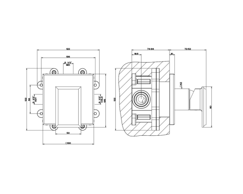 Gessi Eleganza Встраиваемый однорычажный смеситель для раковины, внешняя часть, цвет: золото. 46106#080