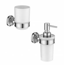 Набор Стакан AQUATEK Классик AQ4504CR хром + Дозатор AQ4505CR хром