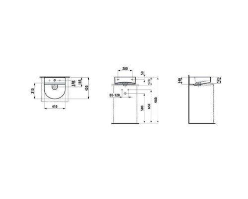 Laufen Sonar Раковина 41x42х14 см, 1 отв., цвет: белый. 8.1634.1.000.104.1 Laufen Sonar Раковина 41x42х14 см, 1 отв., цвет: белый. 8.1634.1.000.104.1