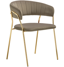 Стул Woodville Kamelia 1 cappuccino, ножки gold