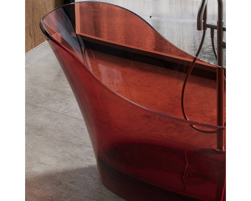 Dea Design Elegant Ванна 169x75x88см., отдельностоящая, Glasstek, прозрачная смола, цвет: pomegranate. DD8613 1690 R5 Dea Design Elegant Ванна 169x75x88см., отдельностоящая, Glasstek, прозрачная смола, цвет: pomegranate. DD8613 1690 R5