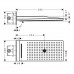 Axor ShowerSolutions Верхний душ 25x58см, 3jet, настенный, цвет: шлифованная бронза. 35283140