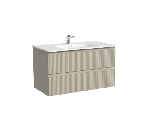 Тумба с раковиной Sancos Snob R 90, beige soft, раковина CN7002