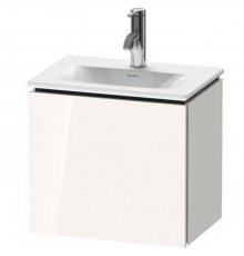 Duravit L-Cube База подвесная 44x44x31.1см с раковиной, 1 дверца, петли слева, цвет: глянцевый белый. LC6133L2222,  07334500411