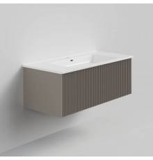 Тумба с раковиной La Fenice Terra 100 подвесная, cappuccino, раковина Slim Line 100 см