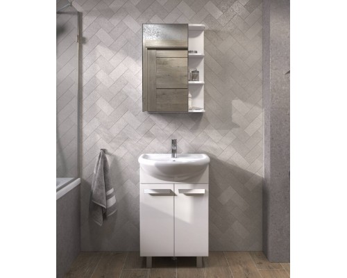 Мебель для ванной комнаты Vigo Hoska 55, 2 дверцы, белая