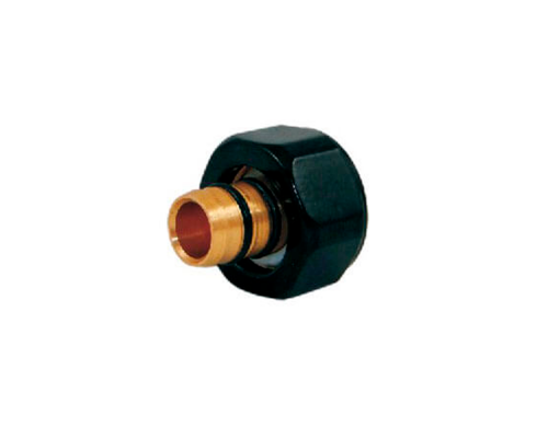 Резьбовое соединение Schlosser для стальных труб GW M22x1,5 x GW 1/2, черное 602700002.RAL9005