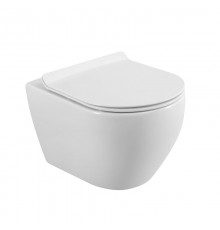 Унитаз подвесной Cezares Stylus CZR-513-TH-R безободковый, сиденье CZR-076-SC с микролифтом