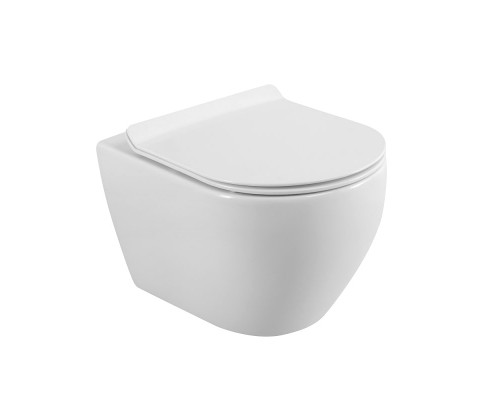 Унитаз подвесной Cezares Stylus CZR-513-TH-R безободковый, сиденье CZR-076-SC с микролифтом