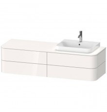 Duravit Happy D.2 Plus Тумба подвесная 160x55х40.8см, с раковиной и 4 ящиками, цвет: белый глянцевый. 2318600000,  HP031HR2222,  HP4963R2222