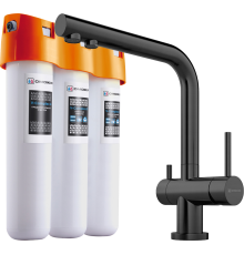 Комплект Смеситель Omoikiri Nagano GB графит + Фильтр Pure Drop Lite