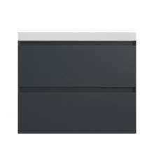 Тумба с раковиной Style Line Манхэттен 70 подвесная, графит, раковина Florentina Астория 70 белая