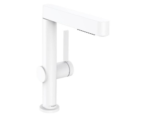 Hansgrohe Finoris Смеситель для раковины, 1 отв., с вытяжным душем 2jet, с донным клапаном Push-Open, цвет: белый матовый. 76063700 Hansgrohe Finoris Смеситель для раковины, 1 отв., с вытяжным душем 2jet, с донным клапаном Push-Open, цвет: белый матовый. 76063700