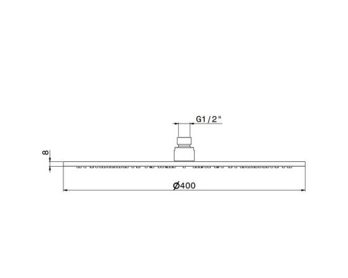 Newform XT Верхний душ, d40см, без кронштейна, G1/2 , цвет: хром. 26535.21.018