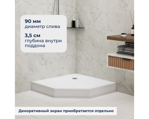 Душевой поддон трапеция RGW LUX/TN-TR 1000x1000 Душевой поддон трапеция RGW LUX/TN-TR 1000x1000