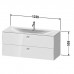 Duravit Brioso База подвесная 122x47.9x55.5см с раковиной, 2 ящика, цвет: глянцевый белый. 2344120000,  BR431402222