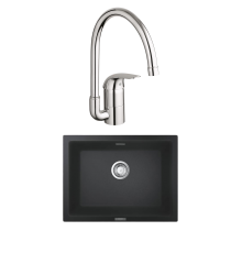 Комплект Мойка Grohe K700U + Смеситель Euroeco