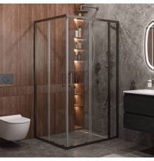 Душевой уголок Cezares Molveno AH 21 100+20 C GM IV, 120х100 см, профиль оружейная сталь, стекло прозрачное