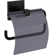 Держатель туалетной бумаги VitrA Root A4480436 с крышкой, матовый черный