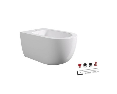 Alice Unica Биде подвесное 55х35см., с набором для крепления, цвет: белый глянцевый. 32250101SET